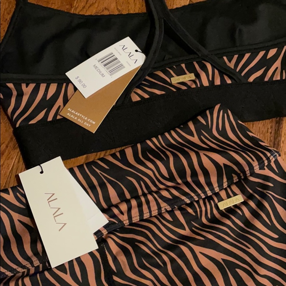 ALALA Zebra workout set. NWT.
